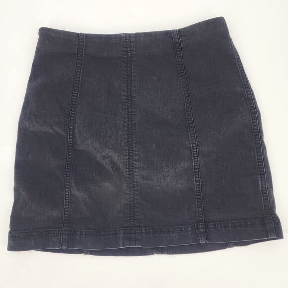 Free People Dresses & Skirts - Free People Black Denim Mini Skirt Women's Size 10
